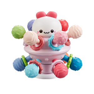 Soft Silicone Baby Rattle & Teether Toy