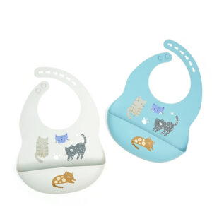 Silicone Baby Bib with Cartoon Design
